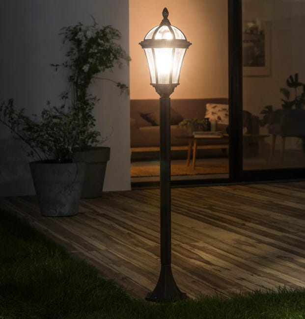 Lampa ogrodowa słupek Jaipur szary IP44 111 cm E27 Inspire