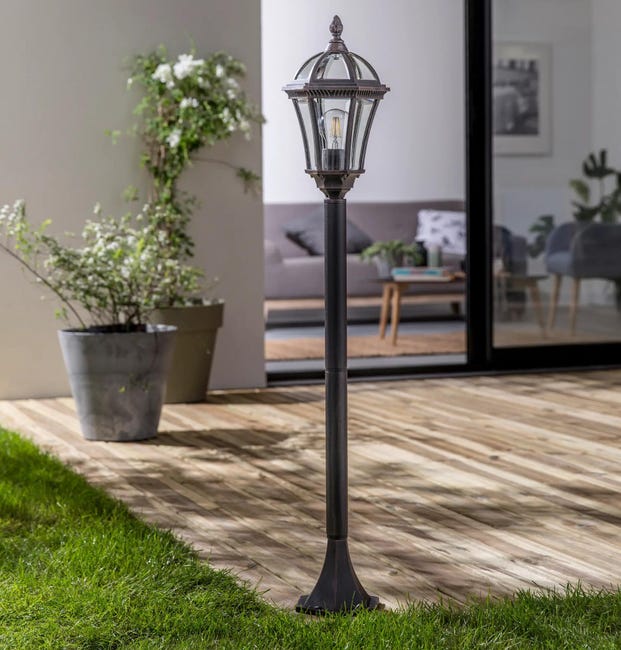 Lampa ogrodowa słupek Jaipur szary IP44 111 cm E27 Inspire