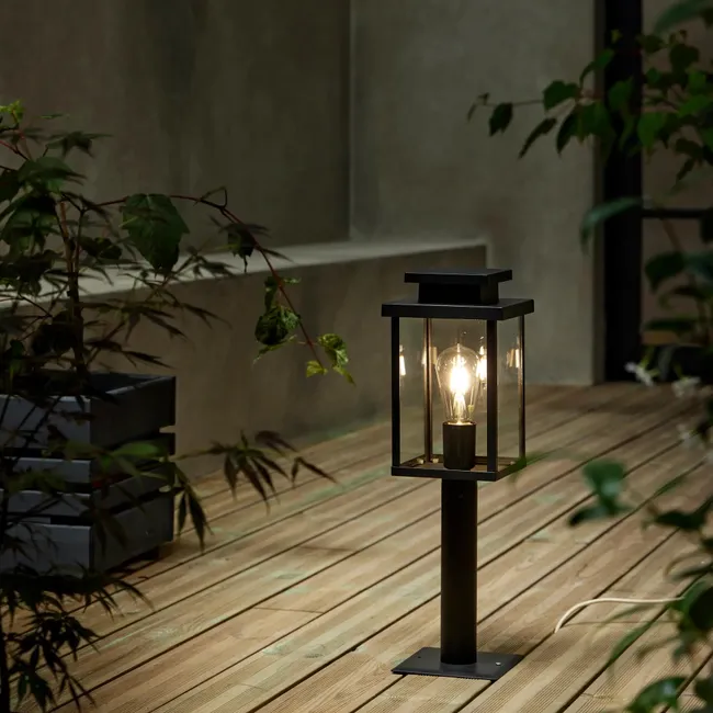 Lampa ogrodowa słupek Meadow czarny E27 IP44 80 cm Inspire