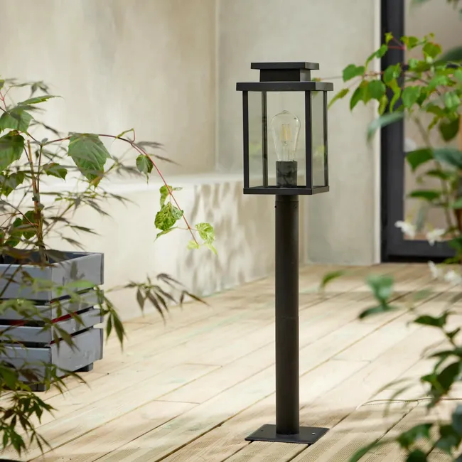 Lampa ogrodowa słupek Meadow czarny E27 IP44 80 cm Inspire