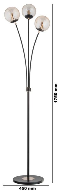 Lampa podłogowa Artis czarny E14 Alfa