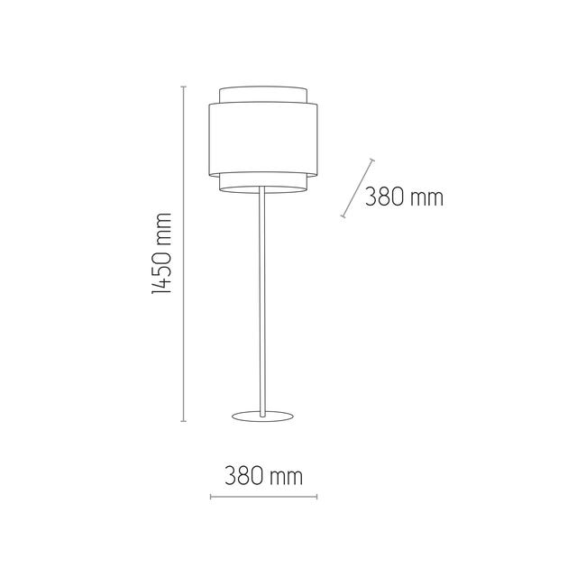 Lampa podłogowa Boho czarna z rattanem E27 TK Lighting