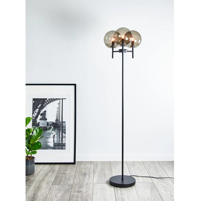 Lampa podłogowa Crown czarna 3 x E14 Markslojd