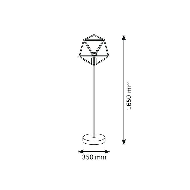Lampa podłogowa Denmark złota E27 Polux