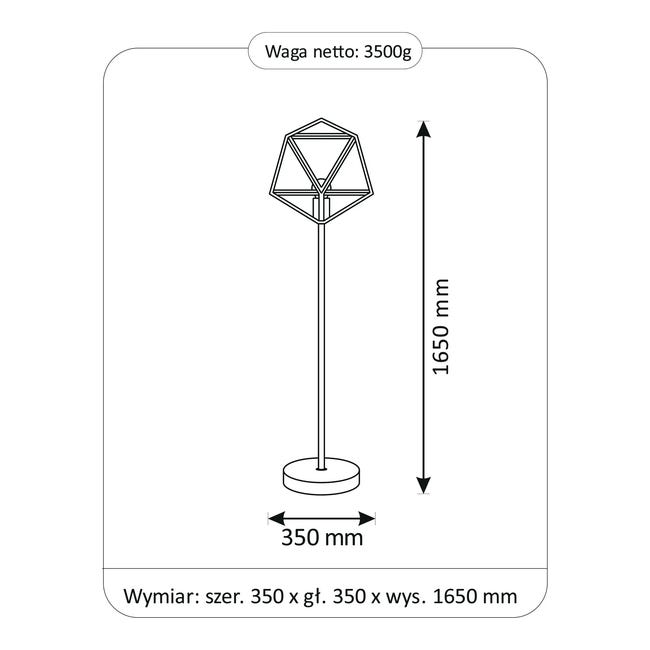 Lampa podłogowa Denmark złota E27 Polux