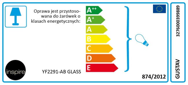 Lampa podłogowa Gustav złota E27 Inspire