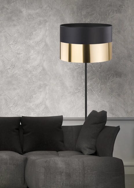 Lampa podłogowa Londyn czarno-złota E27 TK Lighting