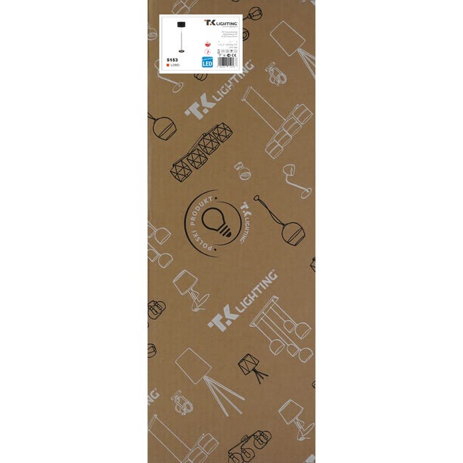Lampa podłogowa Lord czarno-złota E27 Tk Lighting