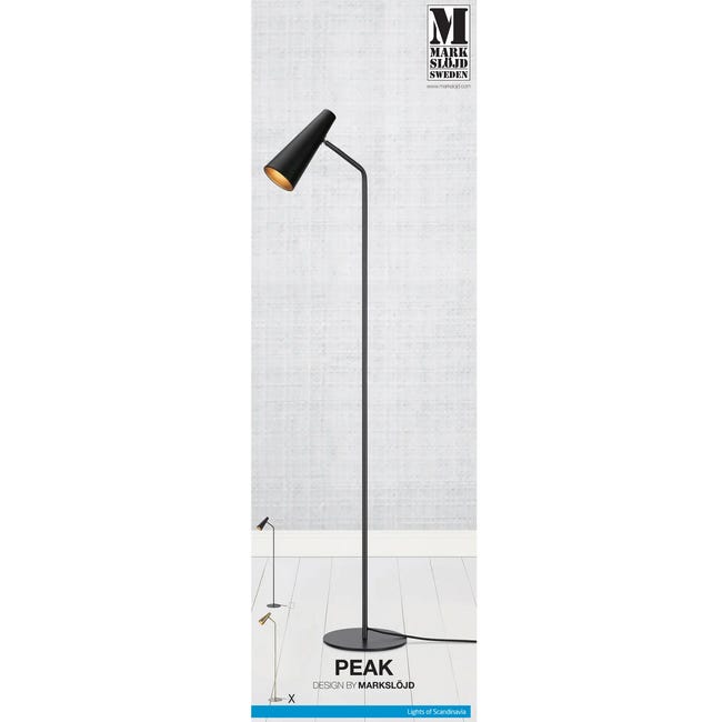 Lampa podłogowa Peak antyczne złoto E14 Markslojd