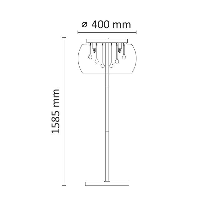 Lampa podłogowa ROMEO srebrna G9 IL MIO