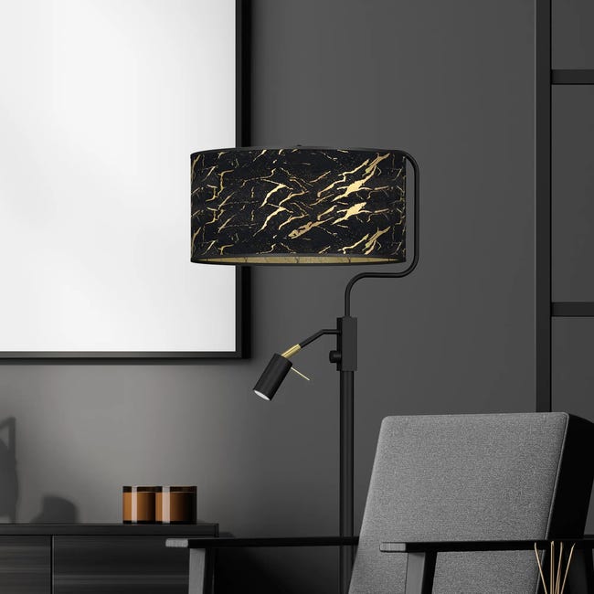 Lampa podłogowa Senso czarna E27 GU10 Milagro