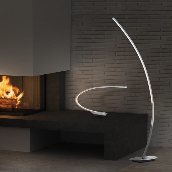 Lampa podłogowa Solo srebrna 1200 lm LED Trio Lighting Inter