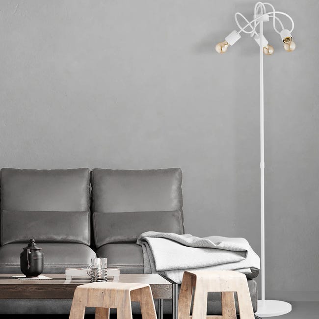 Lampa podłogowa TANGO biała 3 x E27 ALFA