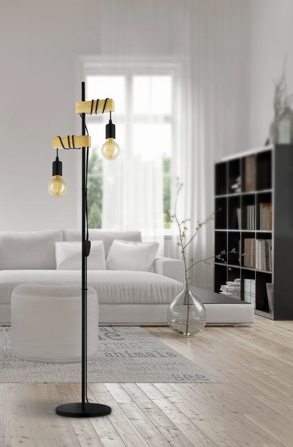 Lampa podłogowa Townshend czarna E27 Eglo