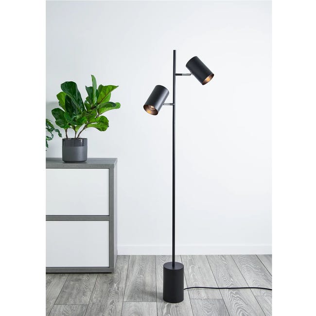 Lampa podłogowa Twin czarna 2 x E14 Markslojd