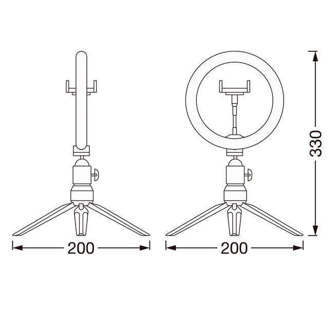 Lampa selfie Ring czarny LED Ledvance