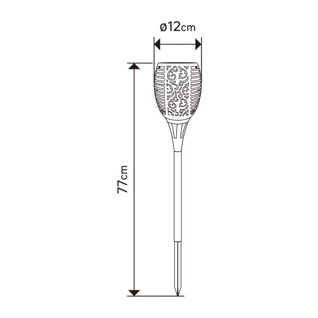 Lampa solarna wbijana Limpo czarna IP44 LED Inspire