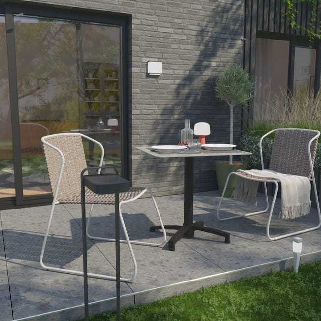 Lampa solna wbijana Lecanto srebrna LED Inspire