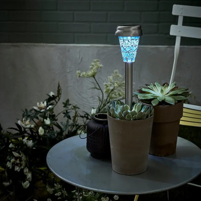 Lampa solna wbijana srebrna 36 cm IP33 LED Inspire