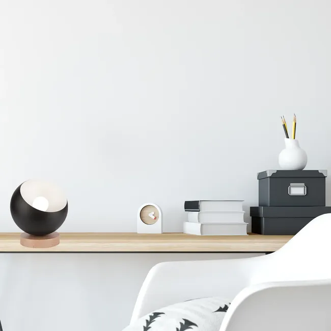 Lampa stołowa Ava Ball czarna E27 Lamkur