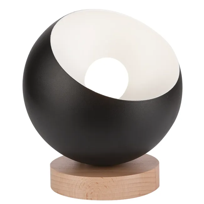 Lampa stołowa Ava Ball czarna E27 Lamkur