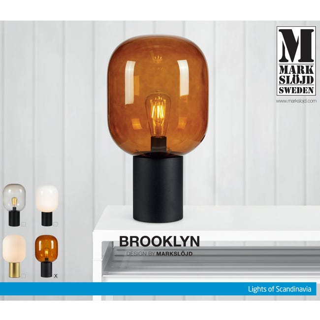 Lampa stołowa Brooklyn czarna E27 MARKSLOJD