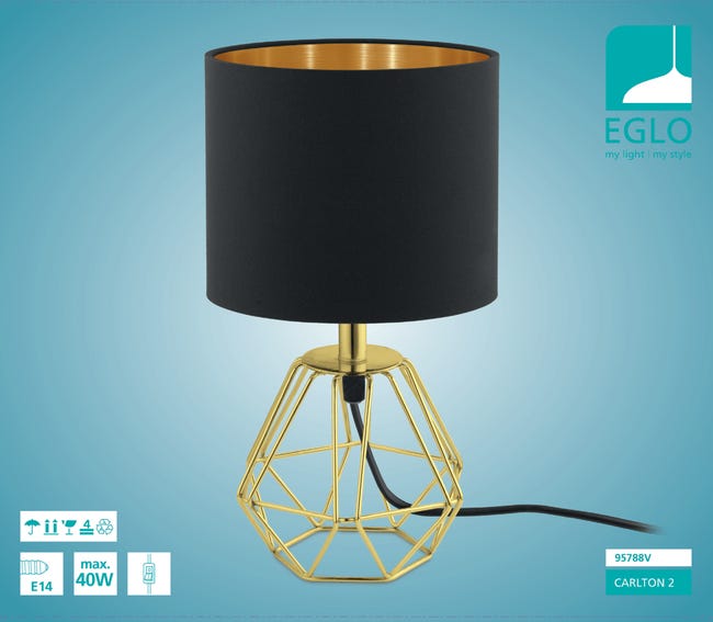 Lampa stołowa CARLTON złota E14 EGLO