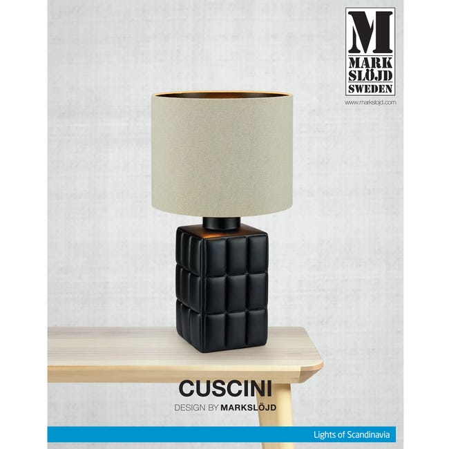 Lampa stołowa Cuscini czarna E14 MARKSLOJD