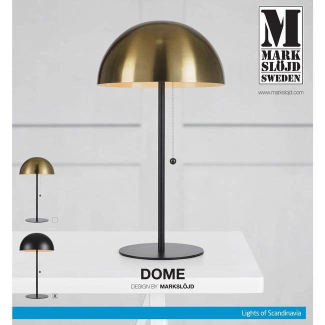 Lampa stołowa Dome czarna E14 MARKSLOJD