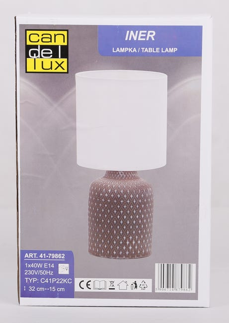 Lampa stołowa INER brązowa E14 CANDELLUX