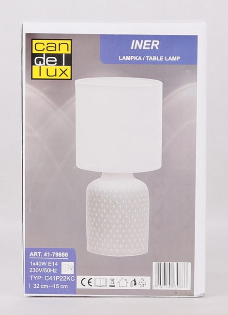 Lampa stołowa INER szara E14 CANDELLUX