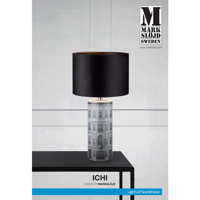 Lampa stołowa Ichi czarny E27 Markslojd