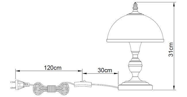 Lampa stołowa Lindgard chrom E14