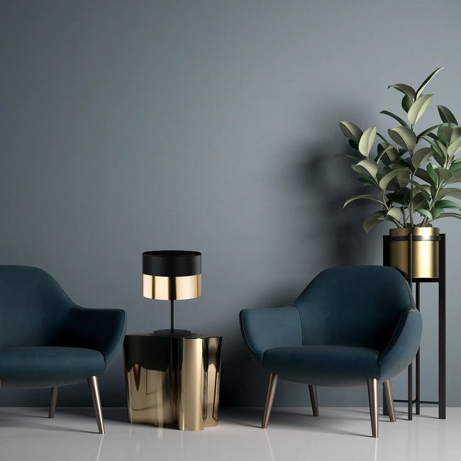 Lampa stołowa Londyn czarno-złota E27 TK Lighting