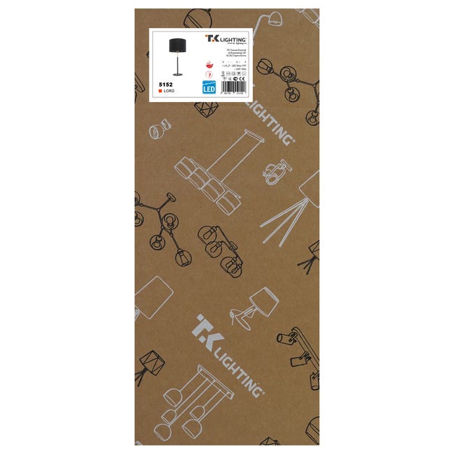 Lampa stołowa Lord czarno-złota E27 Tk Lighting