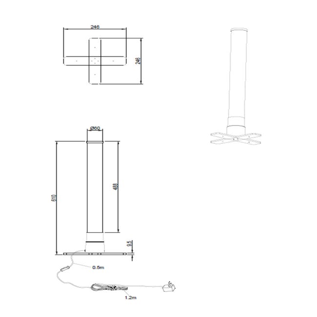 Lampa stołowa Motion srebrna 400 lm LED Trio Lighting Inter