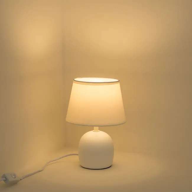 Lampa stołowa POKI biała E14 INSPIRE