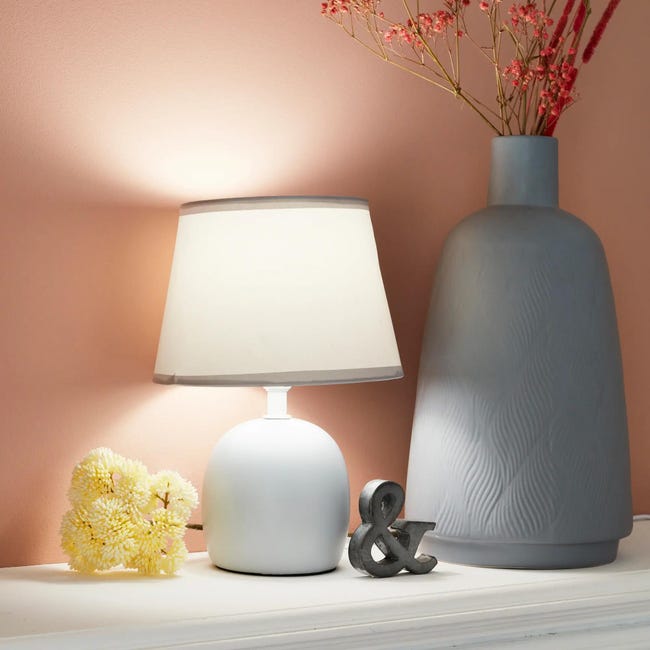Lampa stołowa POKI szara E14 INSPIRE