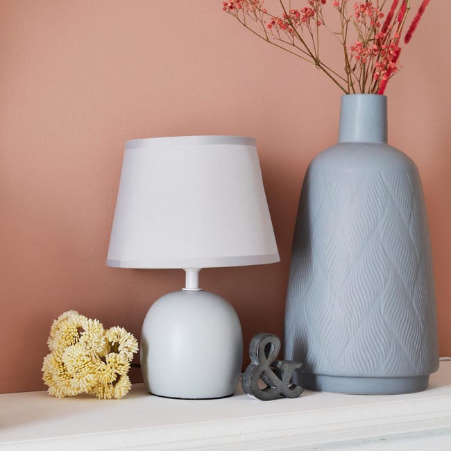 Lampa stołowa POKI szara E14 INSPIRE