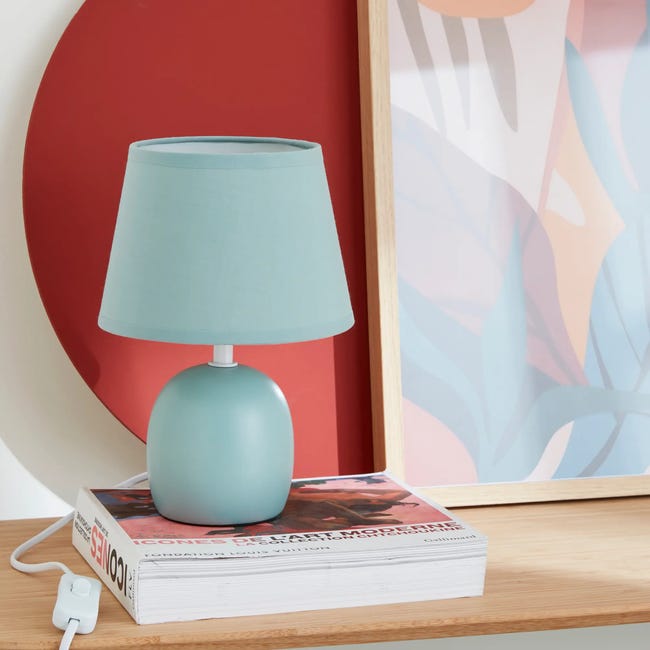 Lampa stołowa POKI zielona E14 INSPIRE