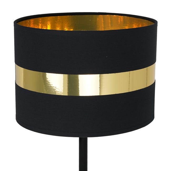 Lampa stołowa Palmira czarno-złota E27 Milagro
