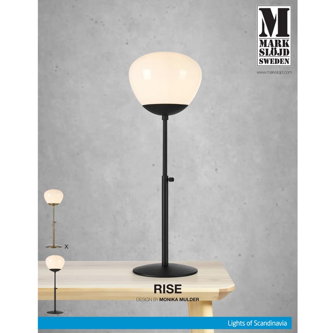 Lampa stołowa Rise ciemne złoto E27 MARKSLOJD