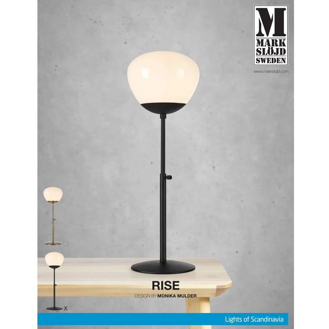 Lampa stołowa Rise czarna E27 MARKSLOJD