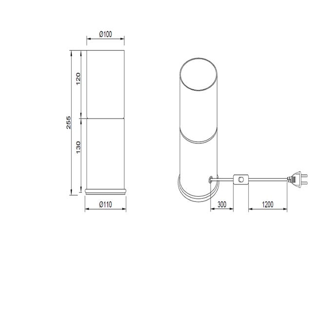 Lampa stołowa Robin biało-czarna E27 Trio Lighting Inter