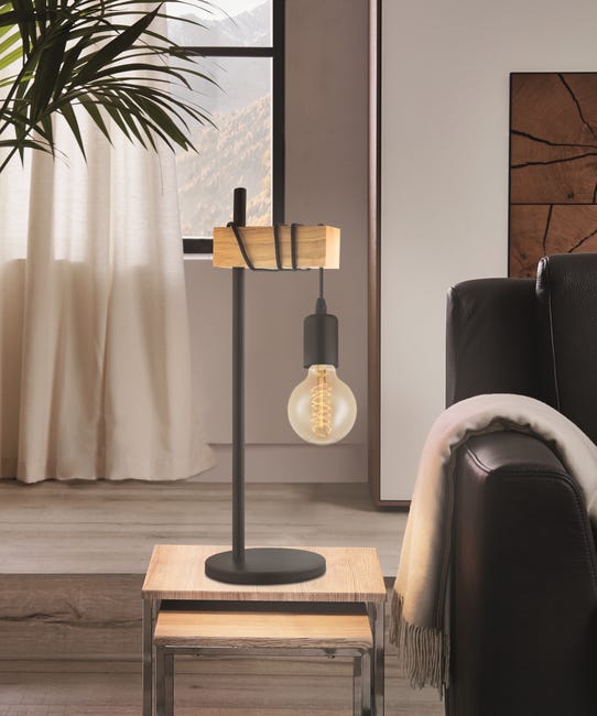Lampa stołowa Townshend czarna E27 Eglo