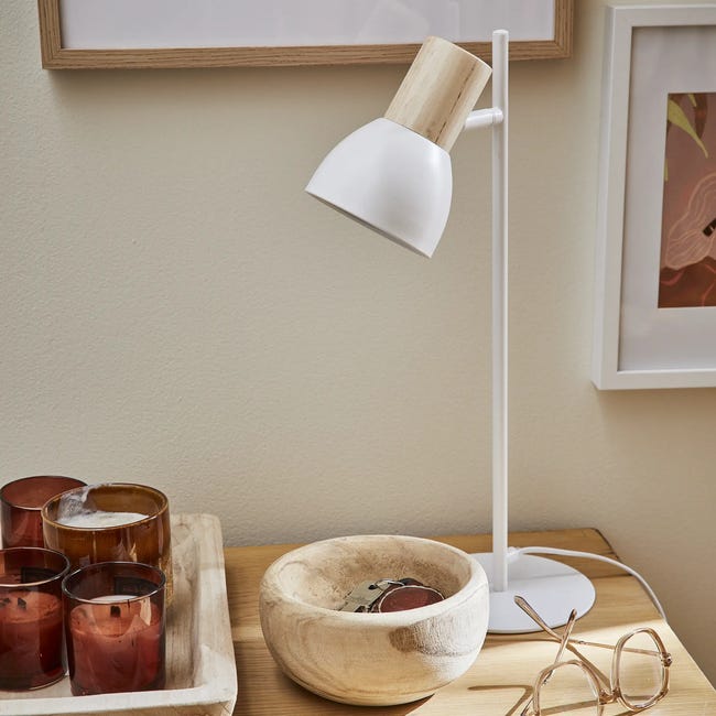 Lampa stołowa Venosa biała E14 Inspire