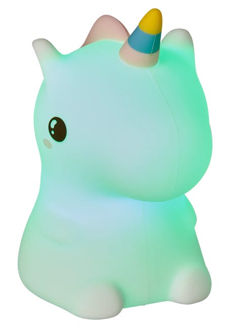 Lampa stołowa jednorożec biała USB LED