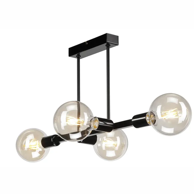 Lampa sufitowa Astrid czarna 4 x E27 Lamkur