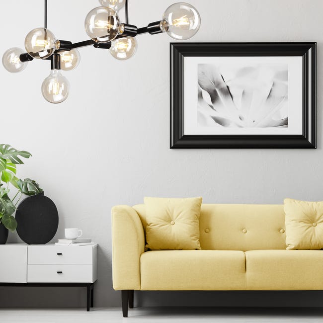 Lampa sufitowa Astrid czarna 8 x E27 Lamkur