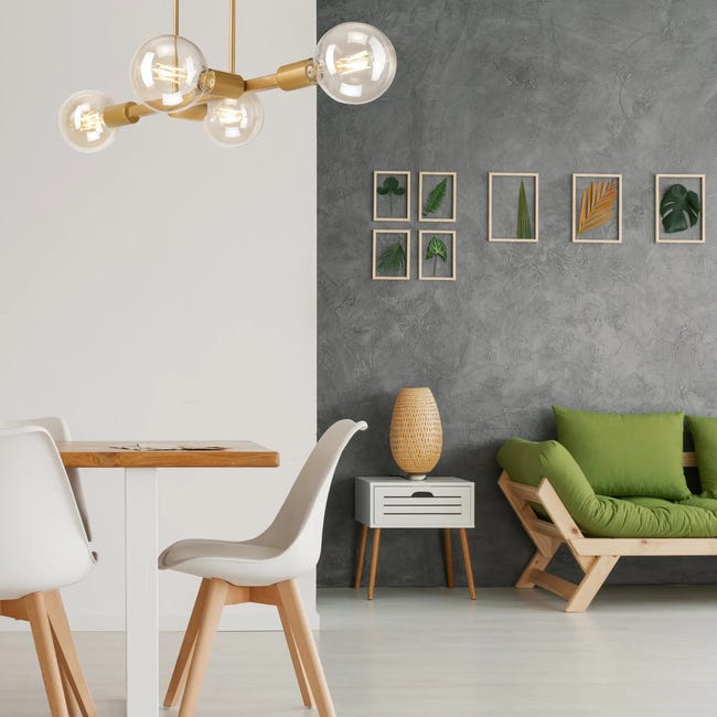 Lampa sufitowa Astrid złota 4 x E27 Lamkur